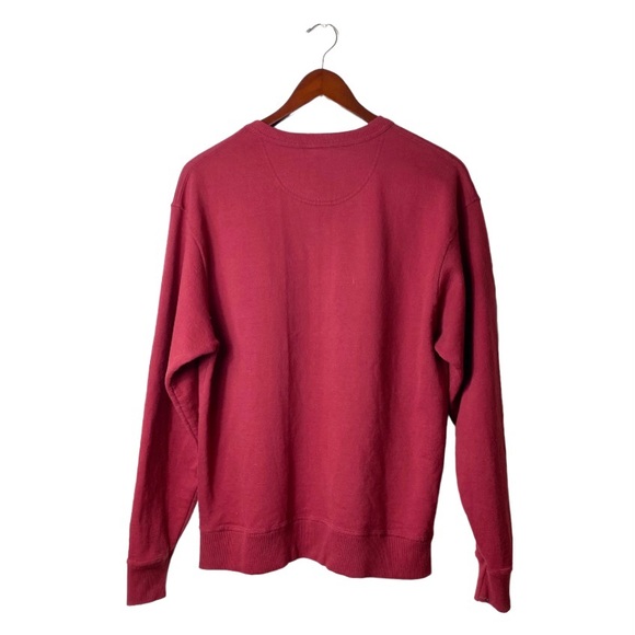 Champion Powerblend Crewneck Sweatshirt Red Wine Maroon Pullover Athletic Mens L - Picture 14 of 15